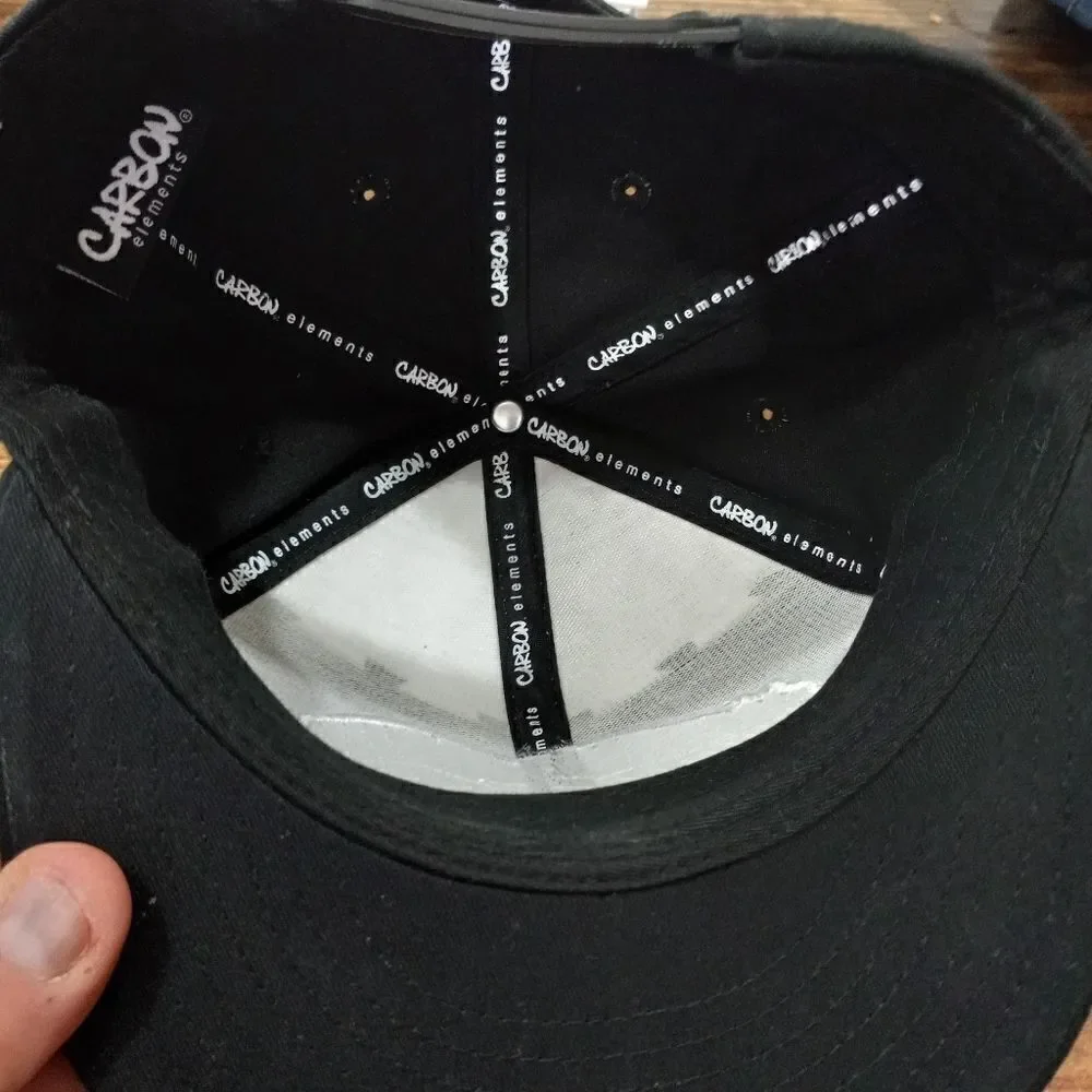 Carbon Elements Cali Bear Black-White Snapback Hat